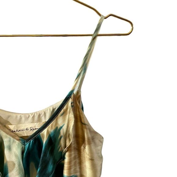 Graham & Spencer Ruffle Silk Mini Dress Size MED - Picture 2 of 7